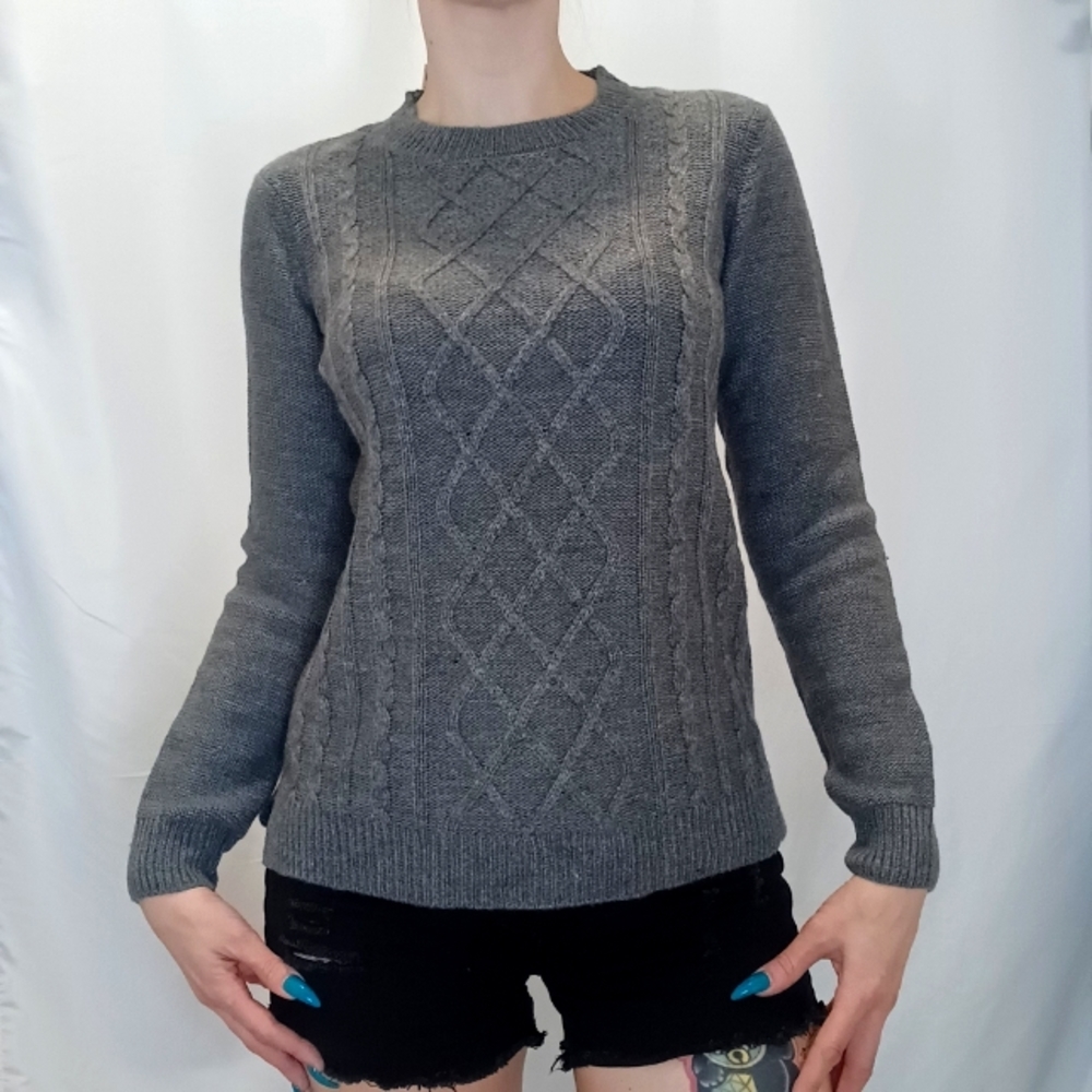 Joe Fresh Gray Knit Sweater.
